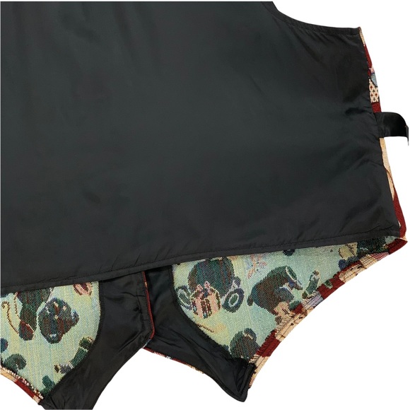 Vintage Tapestry Teddy Bear Christmas Vest by Bobbie Brooks - Picture 10 of 14